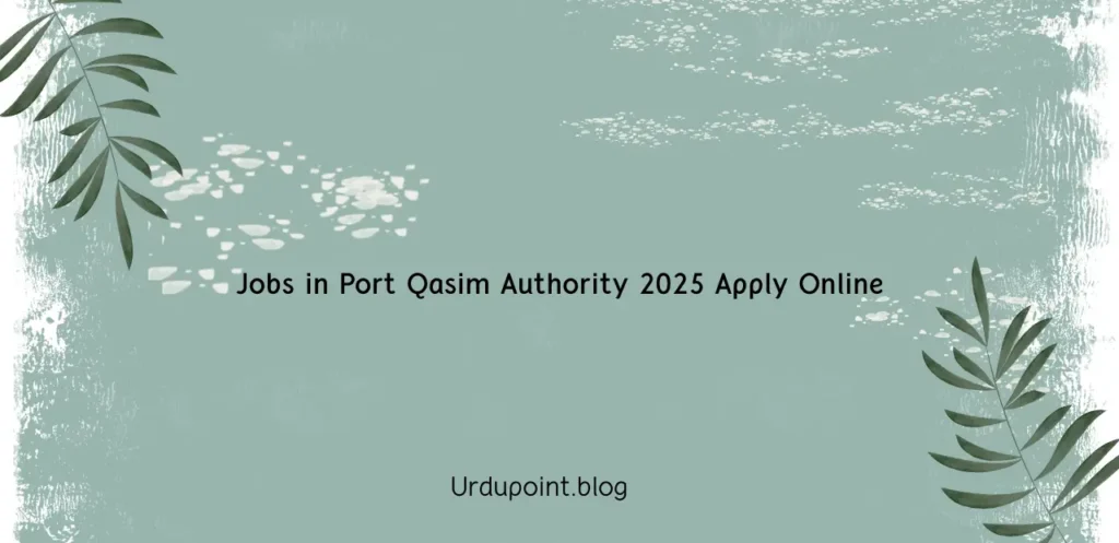 Jobs in Port Qasim Authority 2025 Apply Online